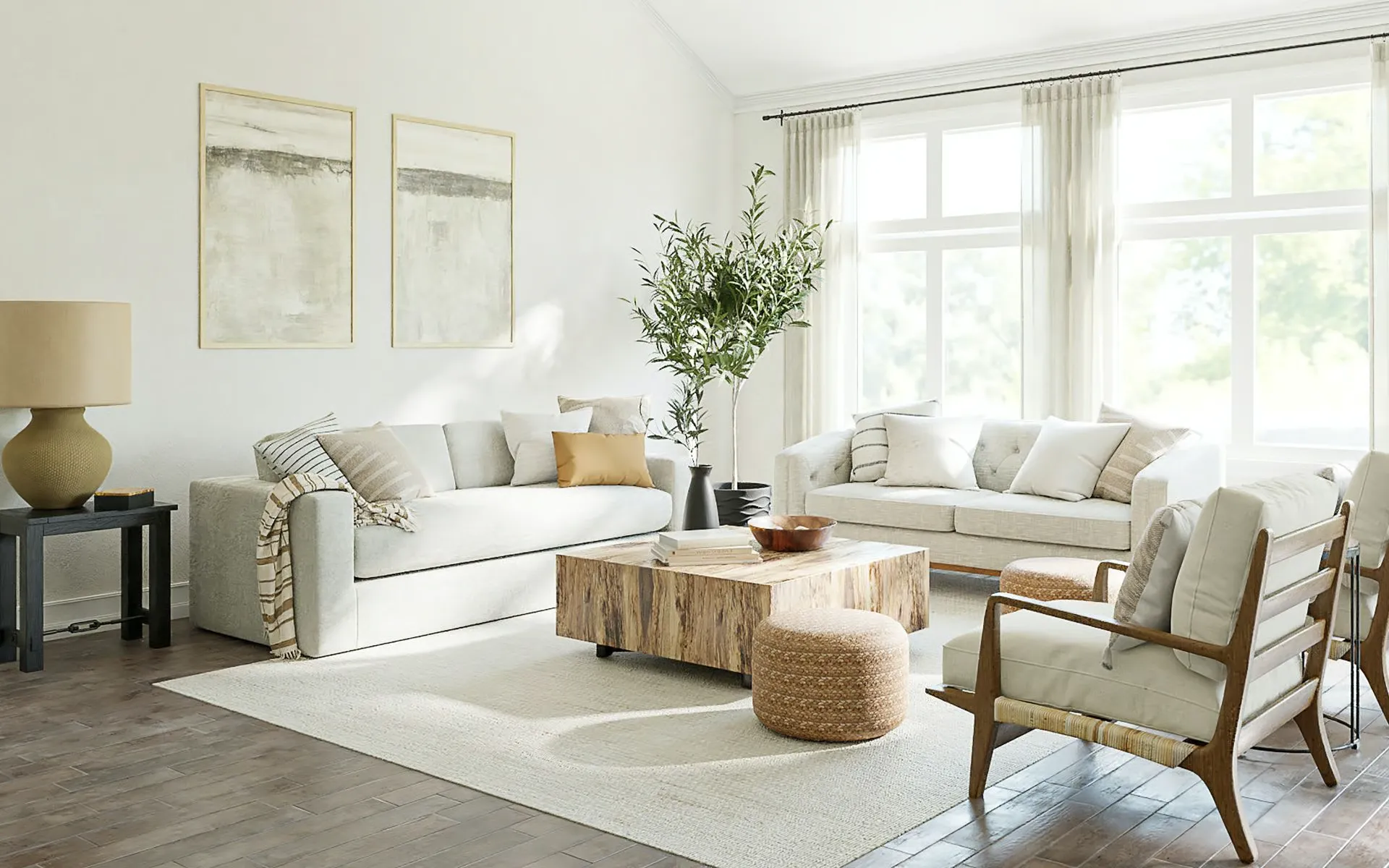 Couple meeting with mortgage lender to discuss home loan approval